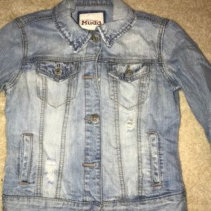 distressed denim jacket